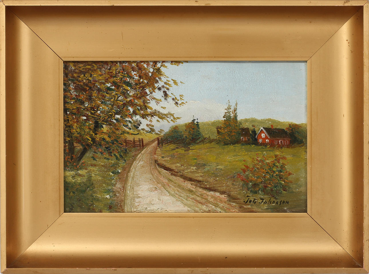 JOHAN JOHANSSON, olja på pannå, sign.