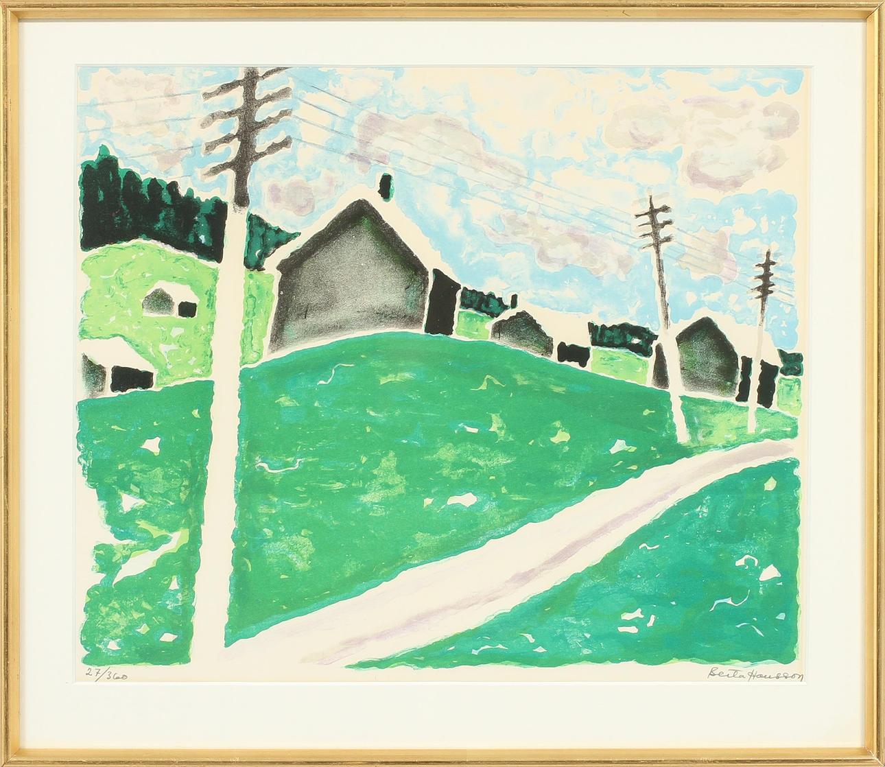 BERTA HANSSON, litografi, sign o numr 27/360.