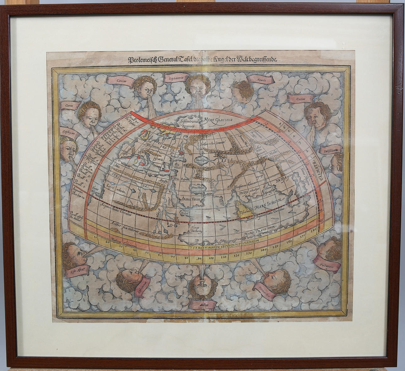 KARTA, inramad, antik.