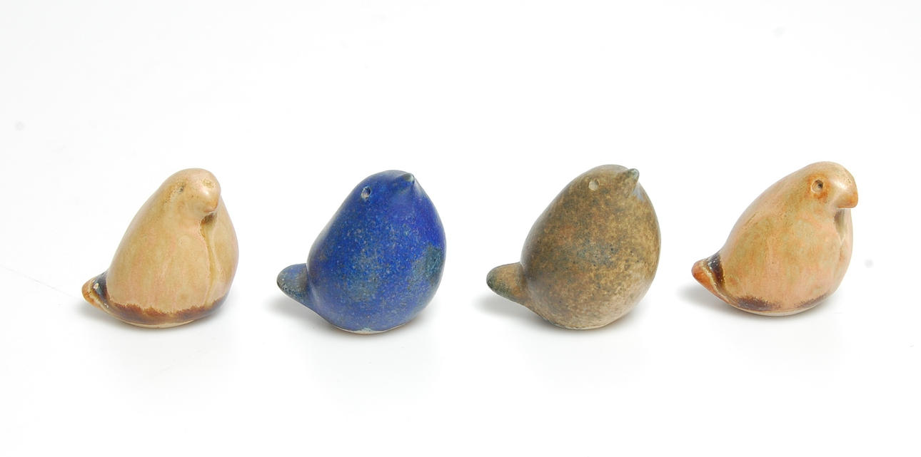 MINIATYRER, 4 st, keramik, John Andersson, Höganäs.