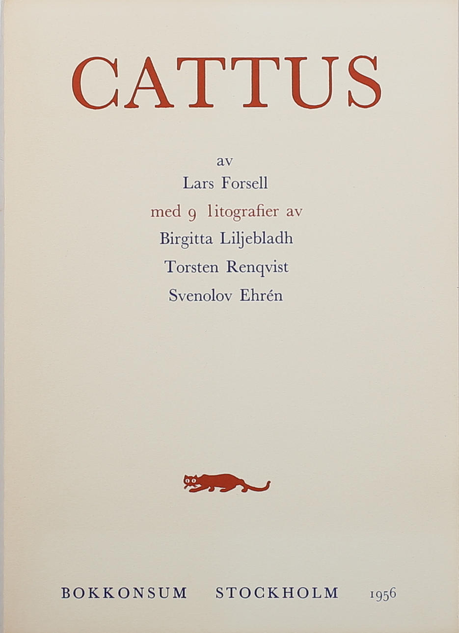 CATTUS av Lars Forsell med 9 litografier.