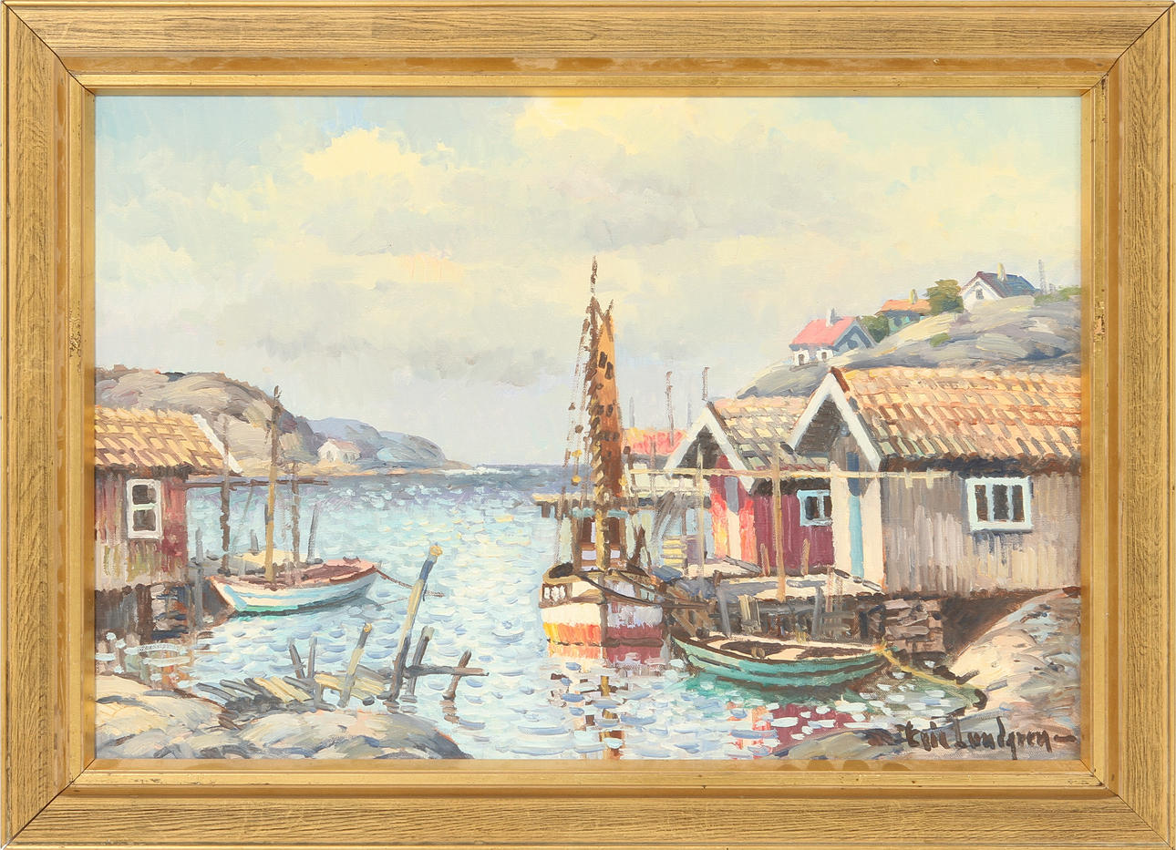 ERIC LUNDGREN, olja på duk, sign.