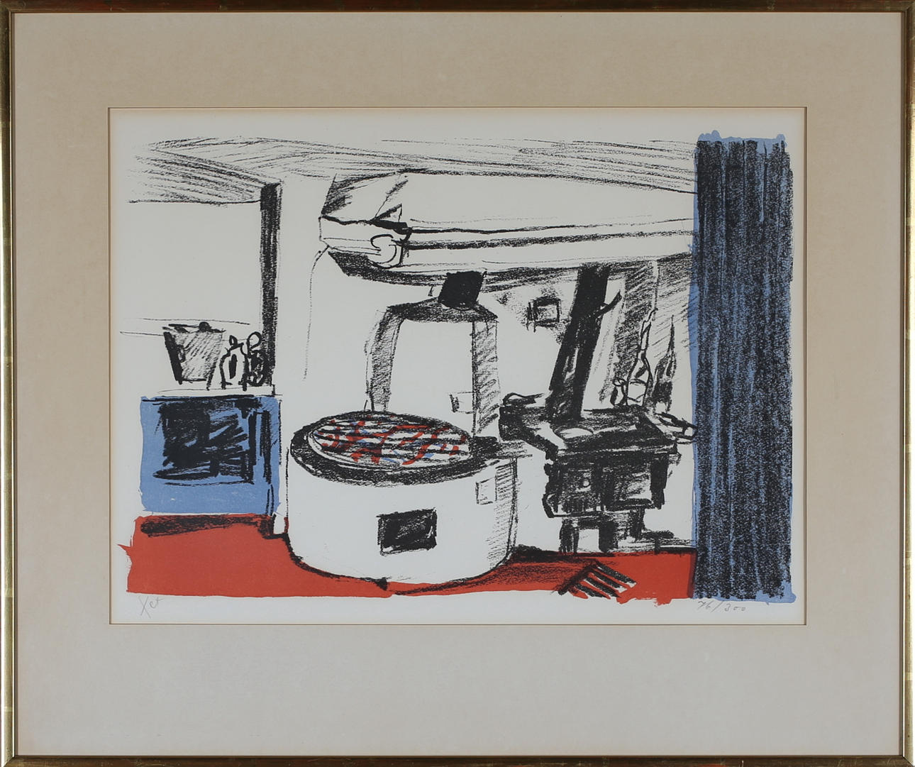 SVEN ERIXSON. Brygghuset. Färglitografi. Signerad X-et och numrerad 76/300.