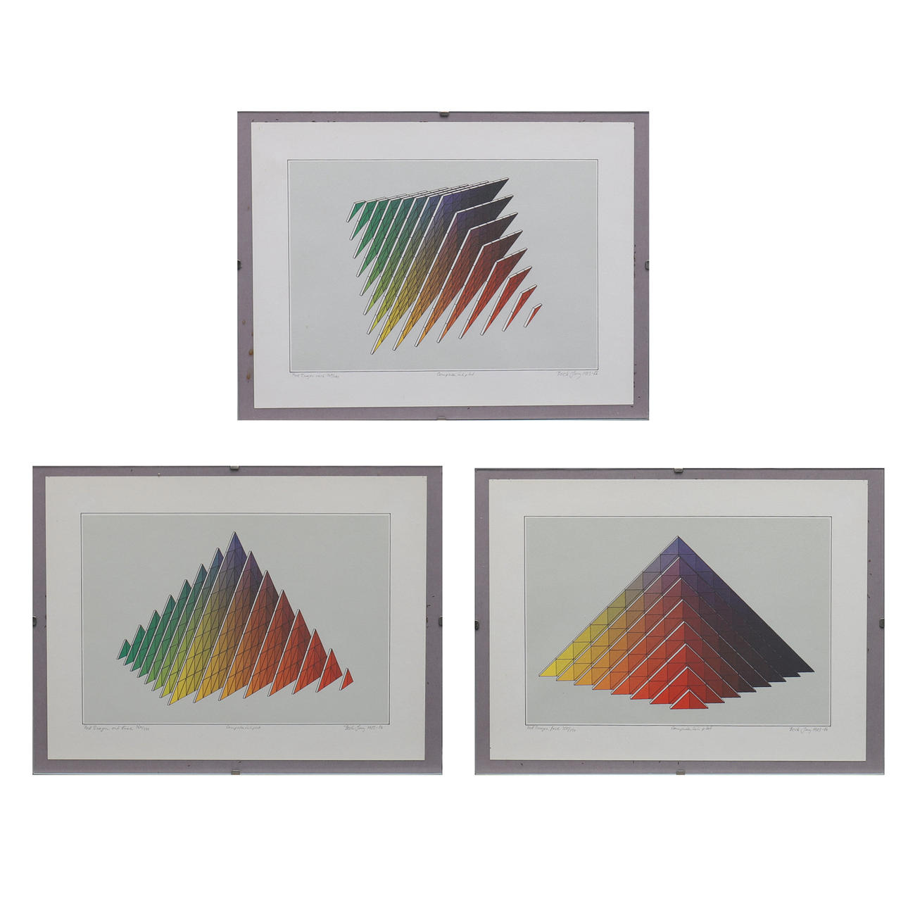 BECK & JUNG. "COMPUTER INKPLOT", computer graphics, 3 sheets.