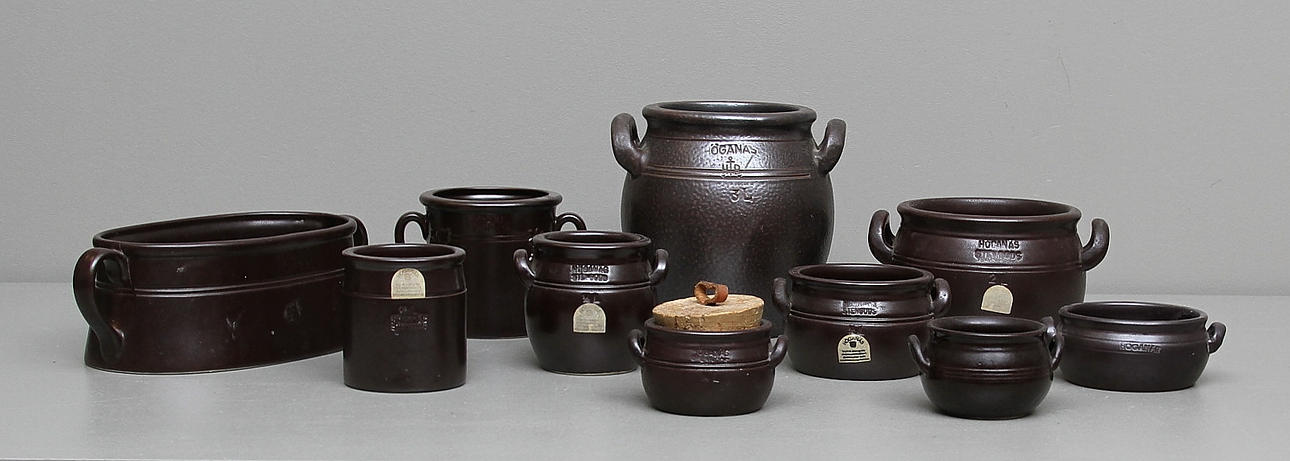 KRUKOR, 10 st, keramik, Höganäs.