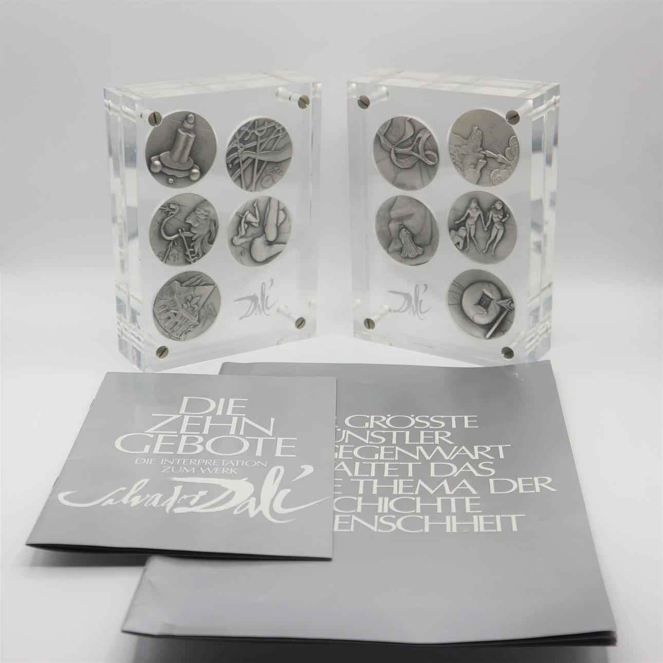 SALVADOR DALÍ. 10 COMMANDMENTS SILVER MEDALS 999 SILVER.