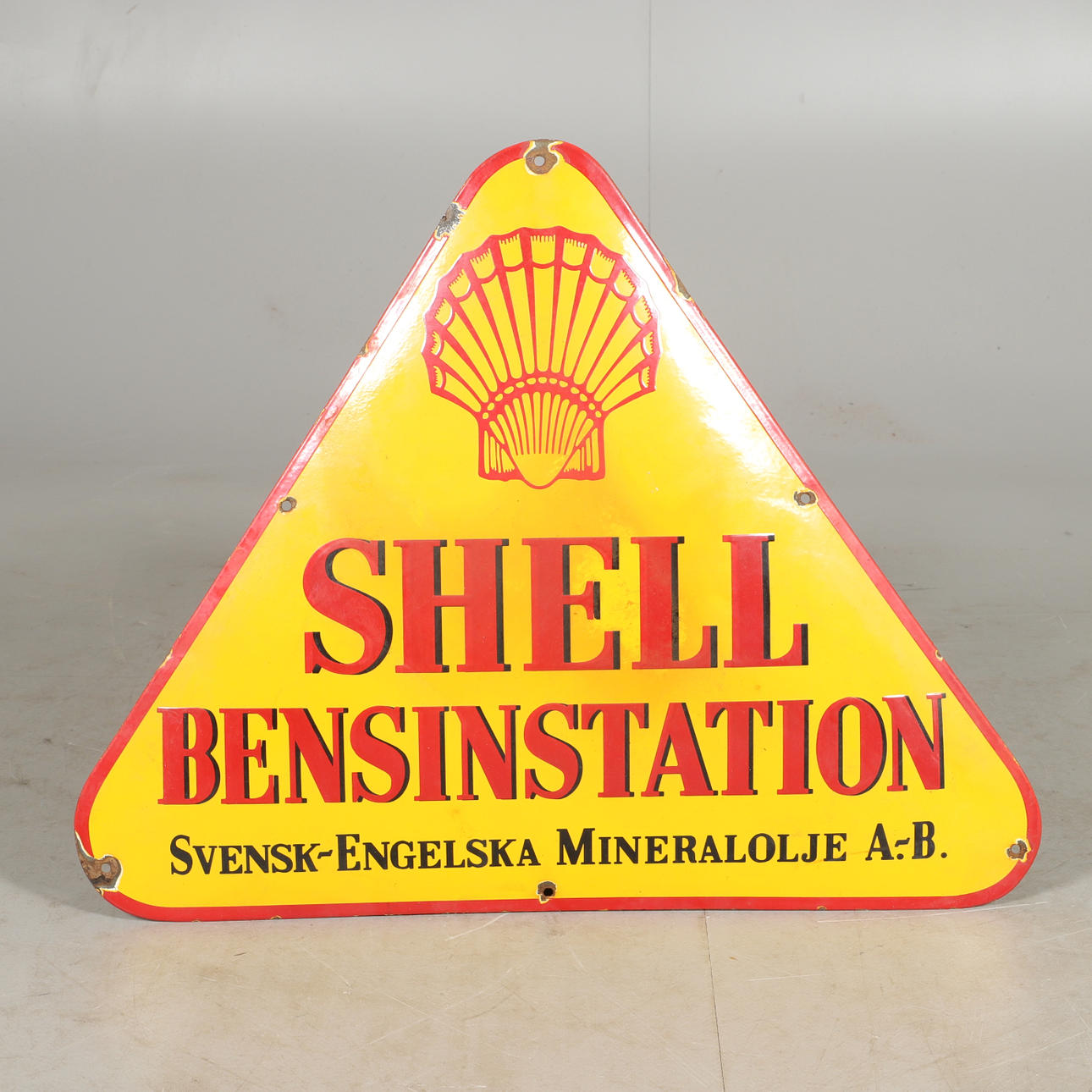 SKYLT, Shell Bensinstation, emaljerad plåt.