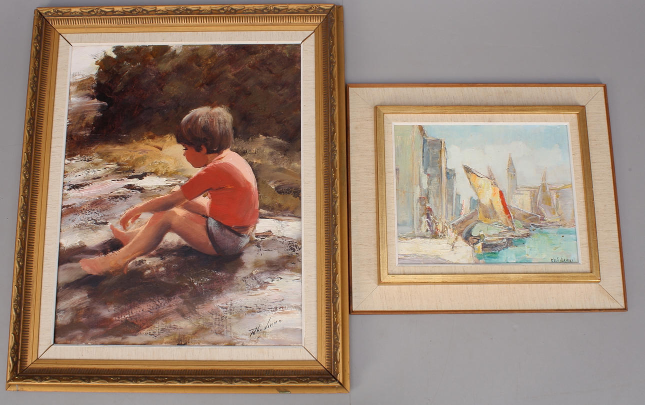 TAVLOR, 2 st, Knut Norman och Folke Larsson, signerade.