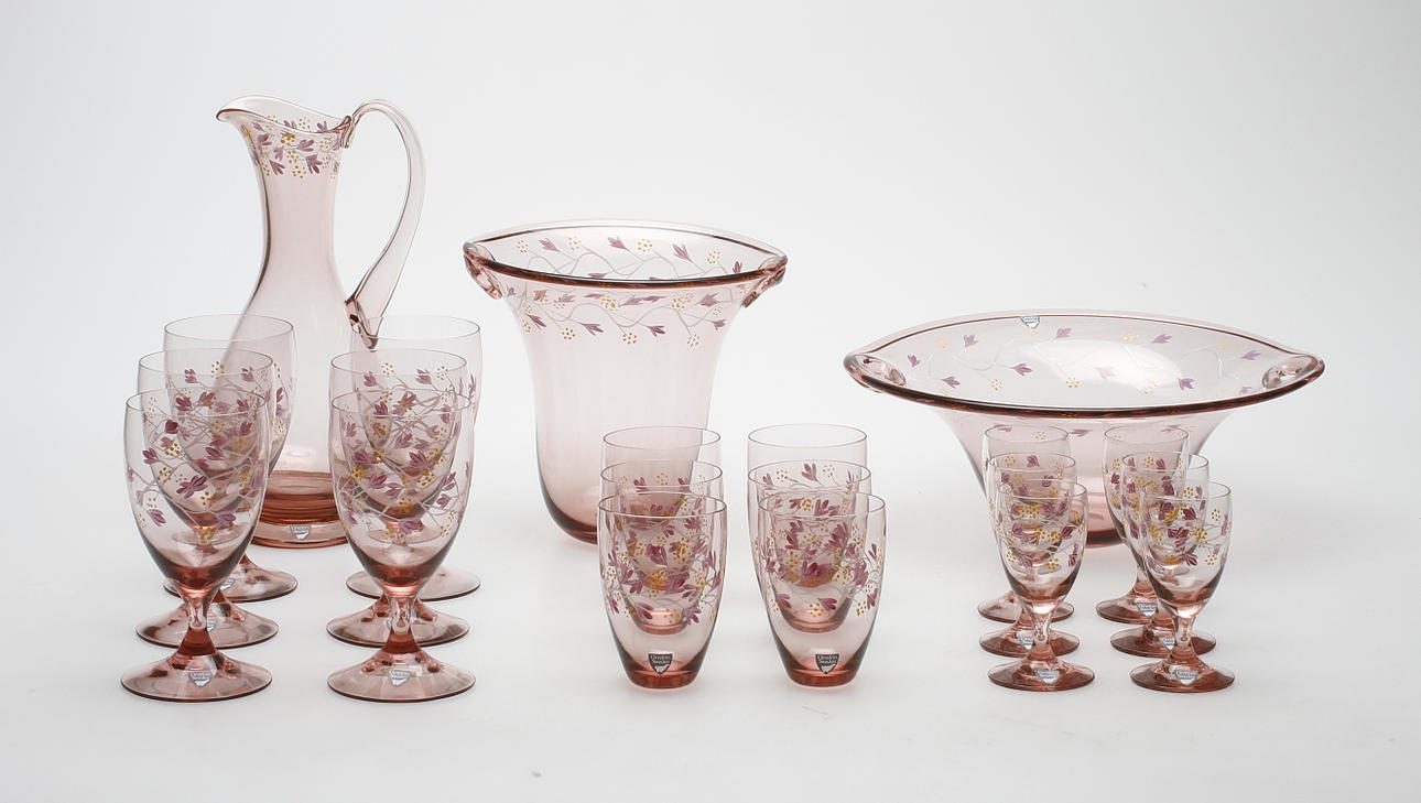 GLASSERVIS, 21 delar, "Lina", Eva Englund, Orrefors.