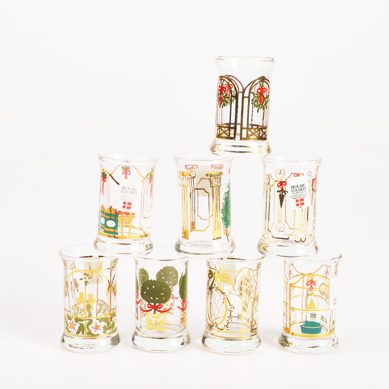 SNAPSGLAS, 8 stycken, Holmegaard.
