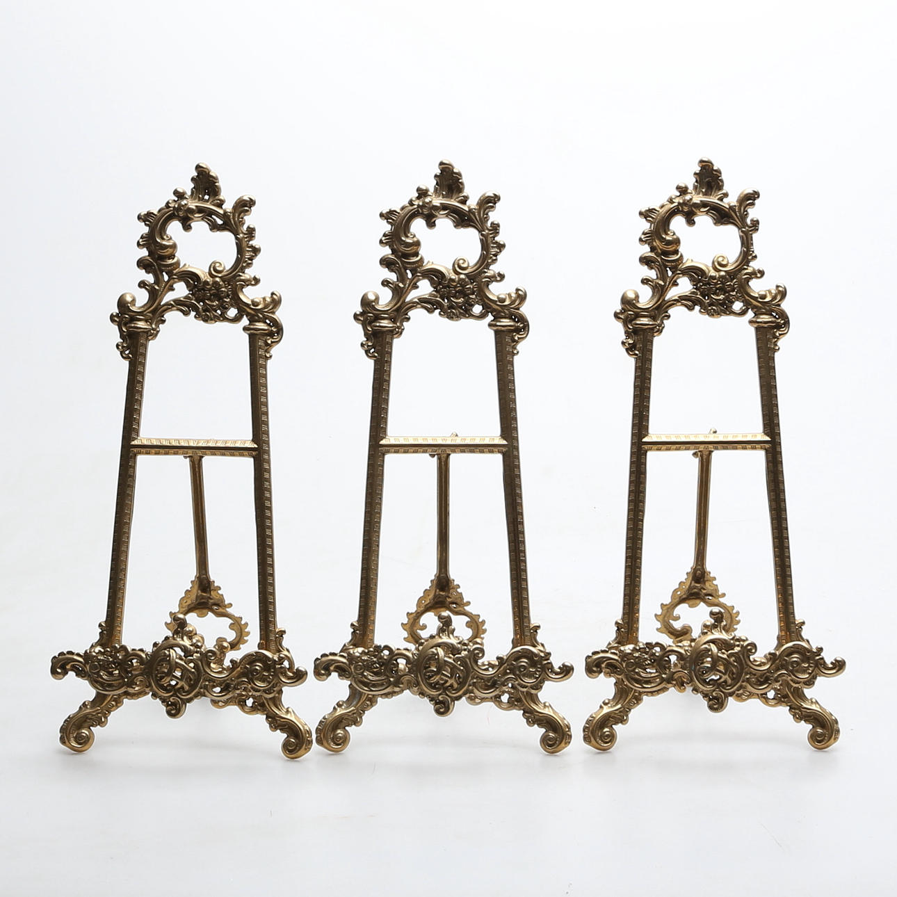 TAVELSTÄLL, 3 st, mässing, 1900-tal.