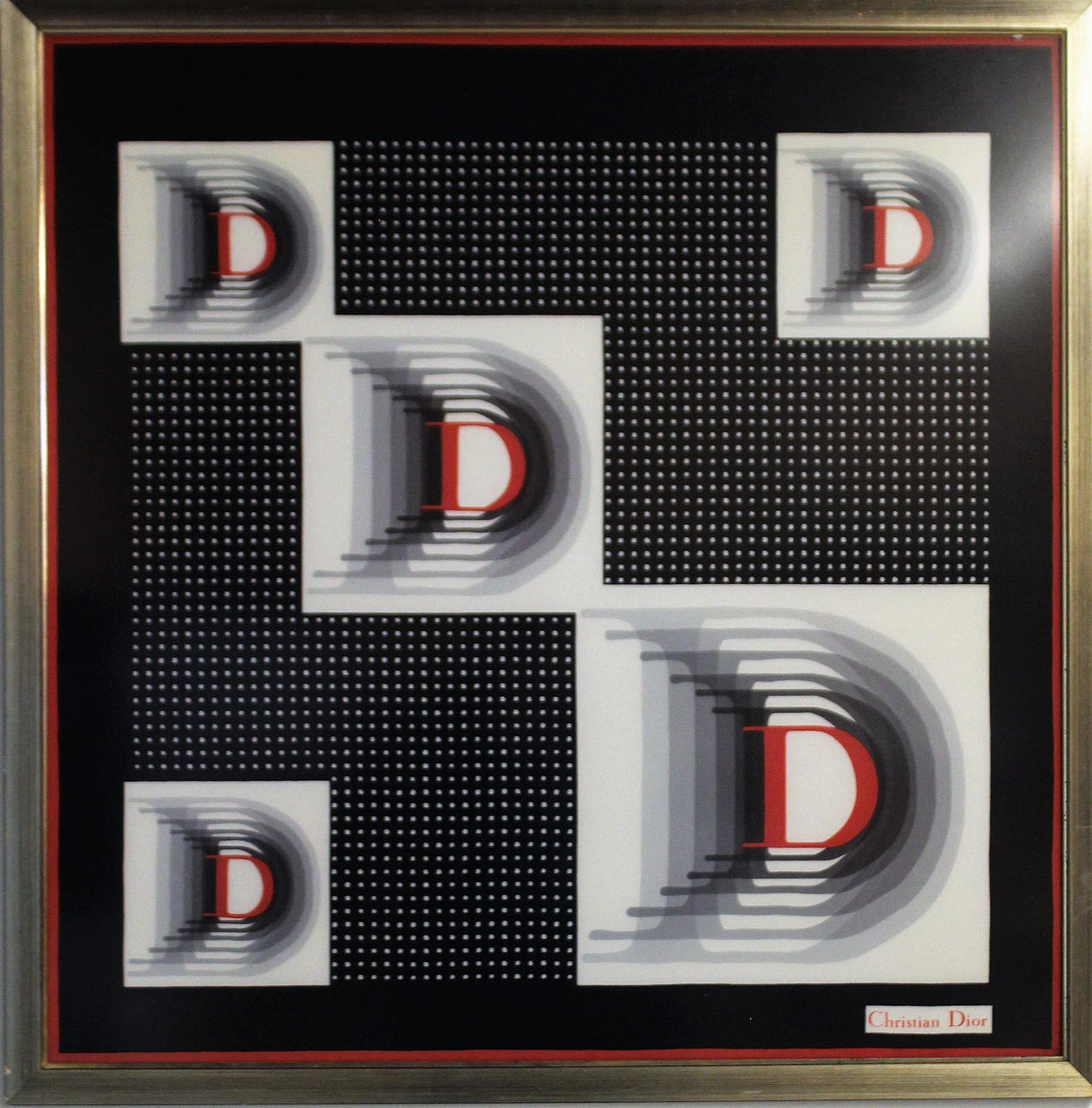 SCARVES Christian Dior, framed.