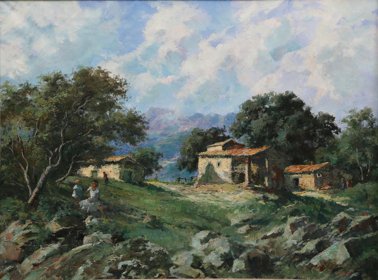 ANTONIO SELVAGGIO MANCINI. Paisaje.