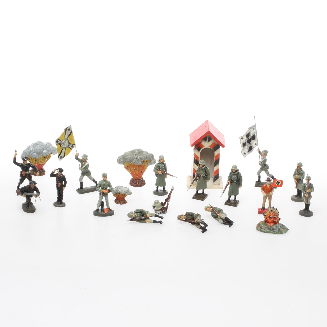 ELASTOLIN LINEOL LINEOL(DUSCHA) FIGURER cirka 20 delar.