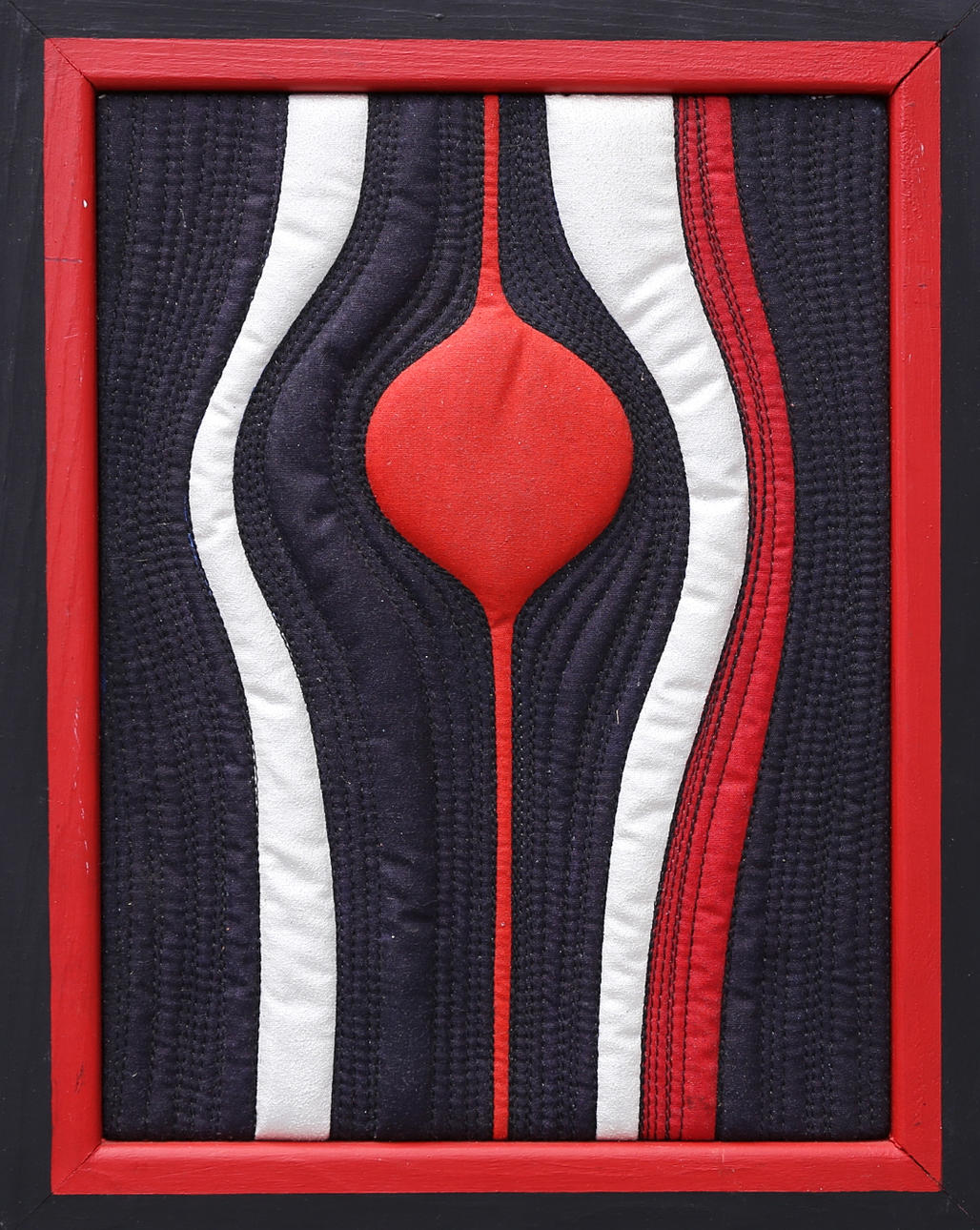 EVA SCHANDER. Quilted textile, signed back.