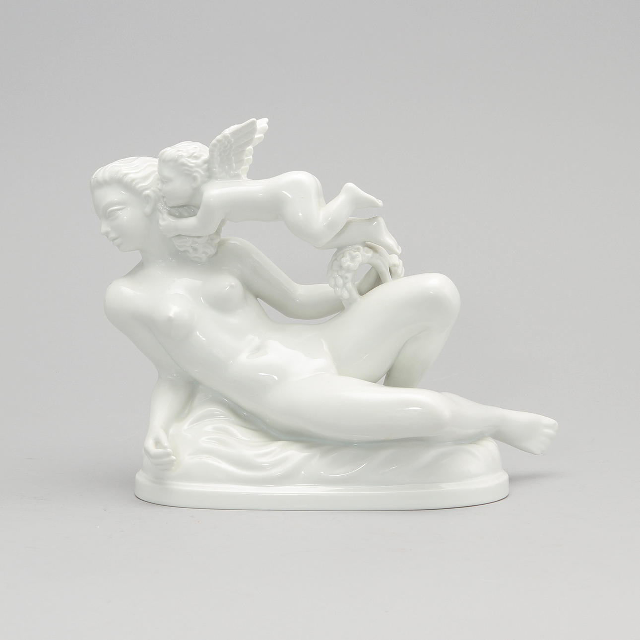 HARALD SALOMON. Figurin, porslin, Rörstrand, signerad HS.