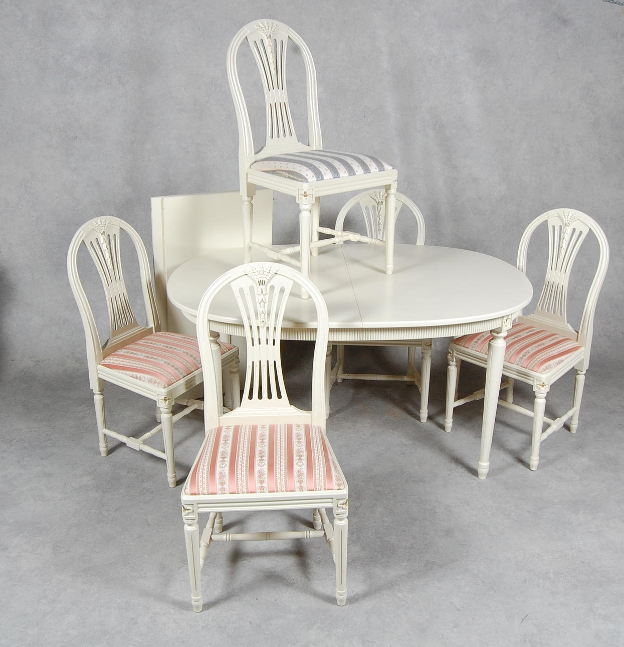 MATSALSMÖBEL, 6 delar, gustavianskstil, 1900-tal.