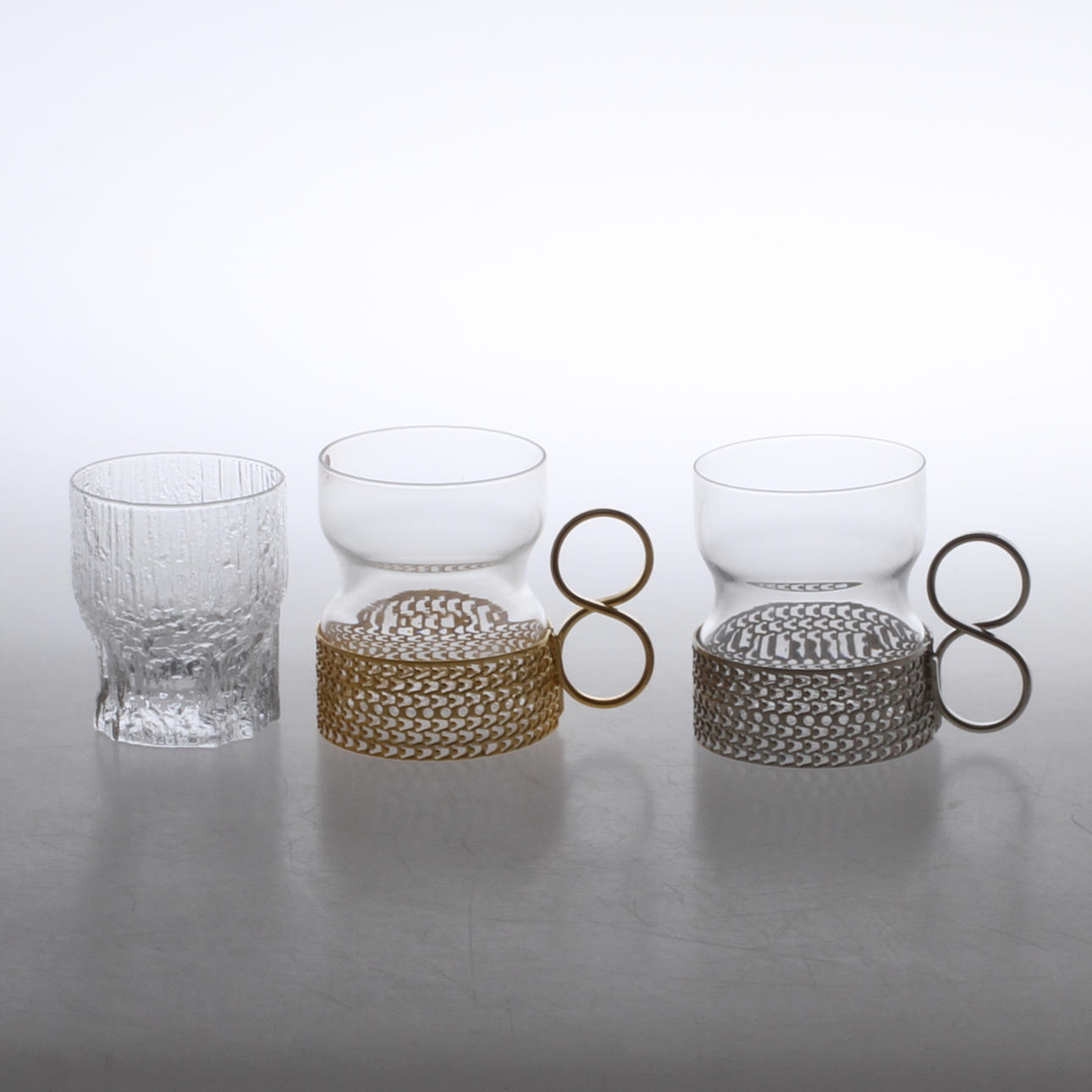 PARTI GLAS, 19 delar, "Aslak" samt "Tsaikka", Tapio Wirkkala, Iittala.
