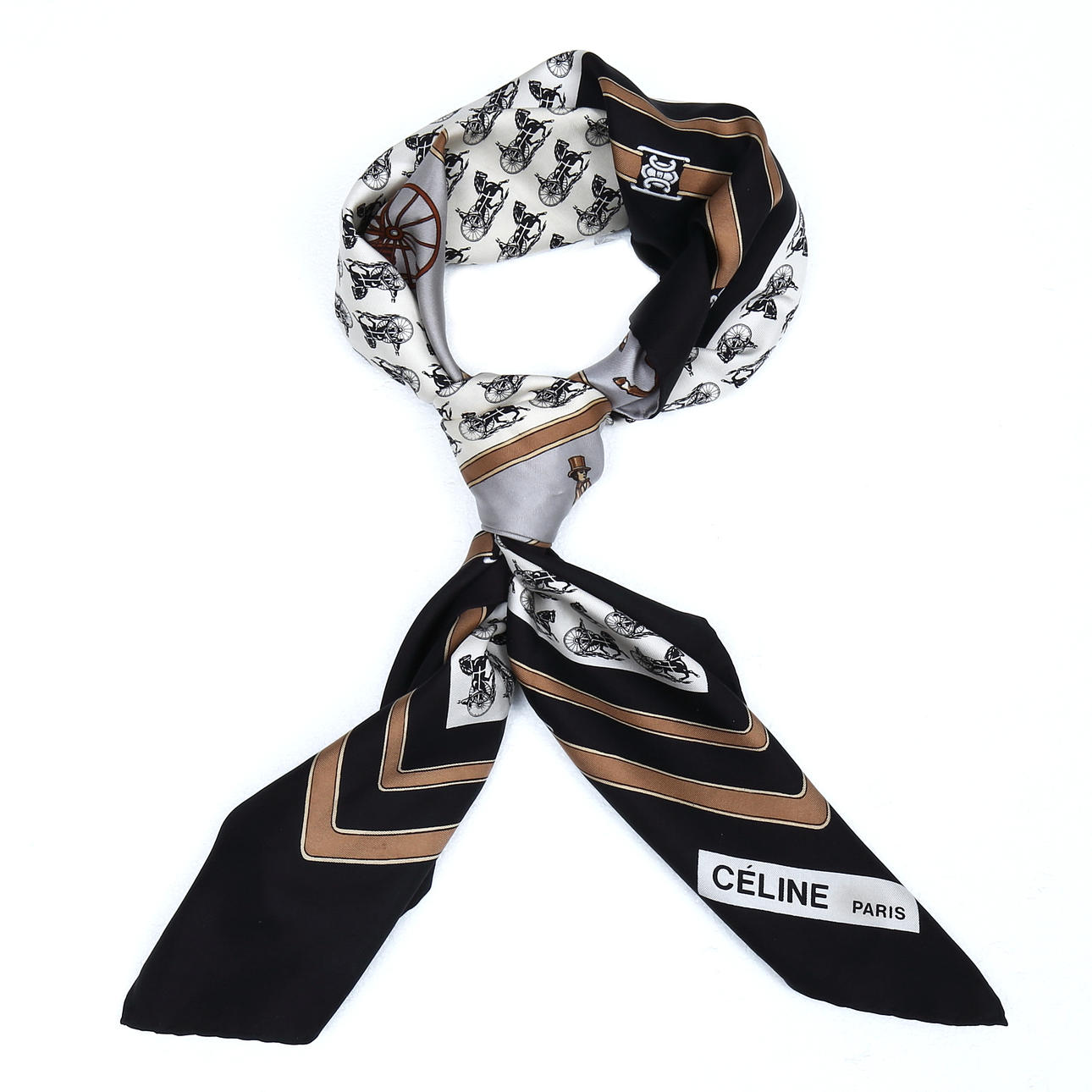 CÉLINE. Pañuelo, seda, París, Francia.
