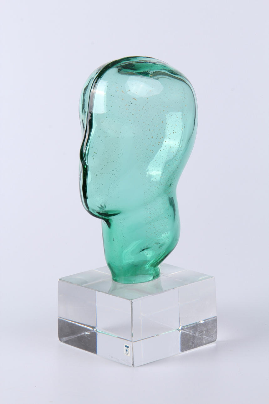 SKULPTUR, glas, Steninge slott, sign och etikettmärkt.