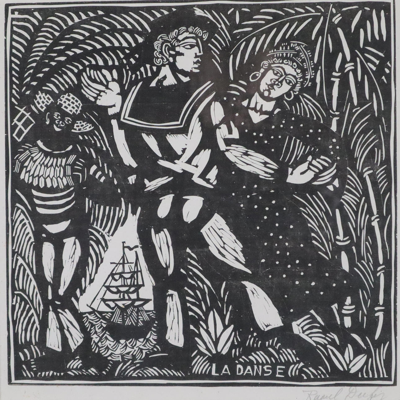 --DUFY, RAOUL. "La Danse", 1910, Originalt træsnit.
