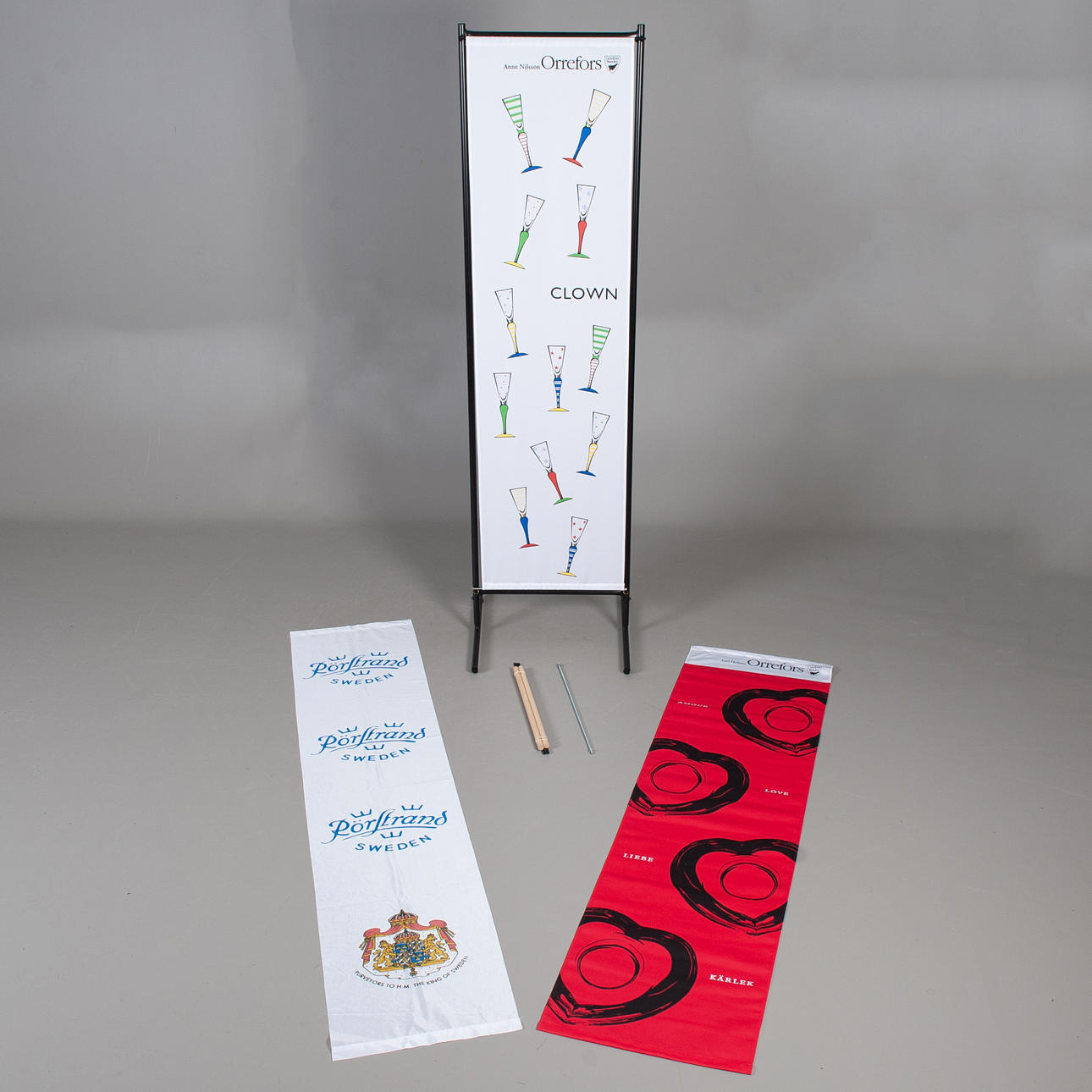 ANNE NILSSON. Orrefors. Clown, reklamvepa.