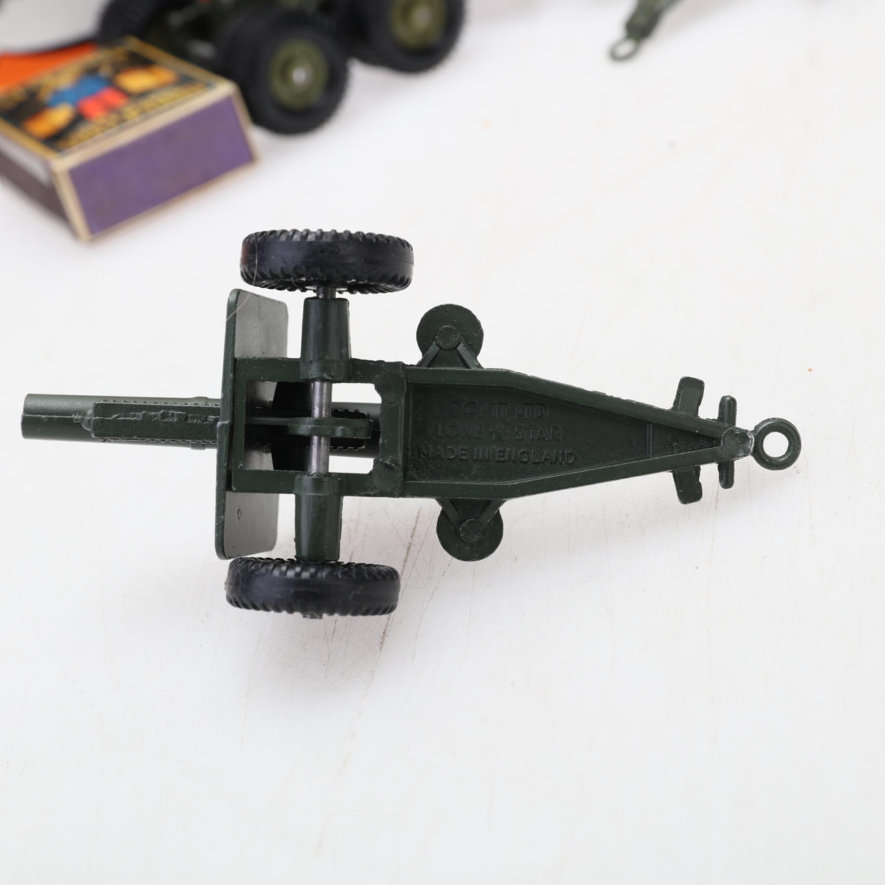TOY CANNONS and VEHICLES, 5 parts, The Crescent Toy Co Ltd