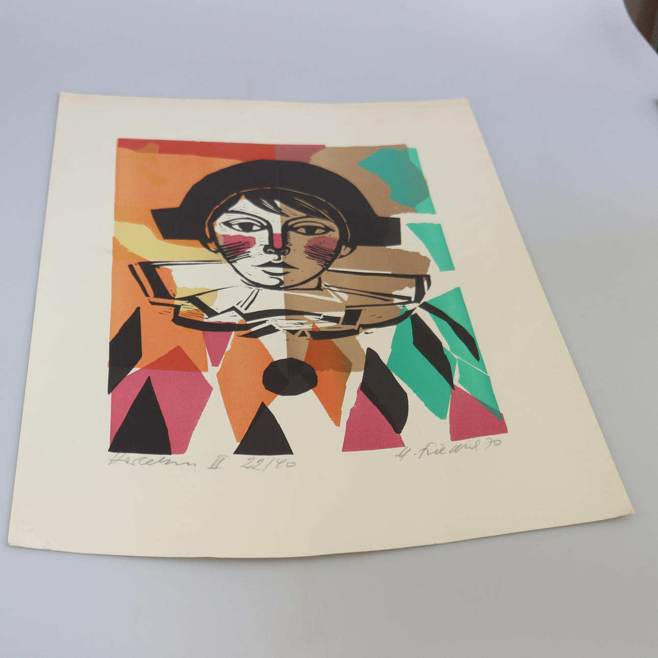 HEINZ FRIEDRICH. LITHOGRAPHIE "HARLEKIN".