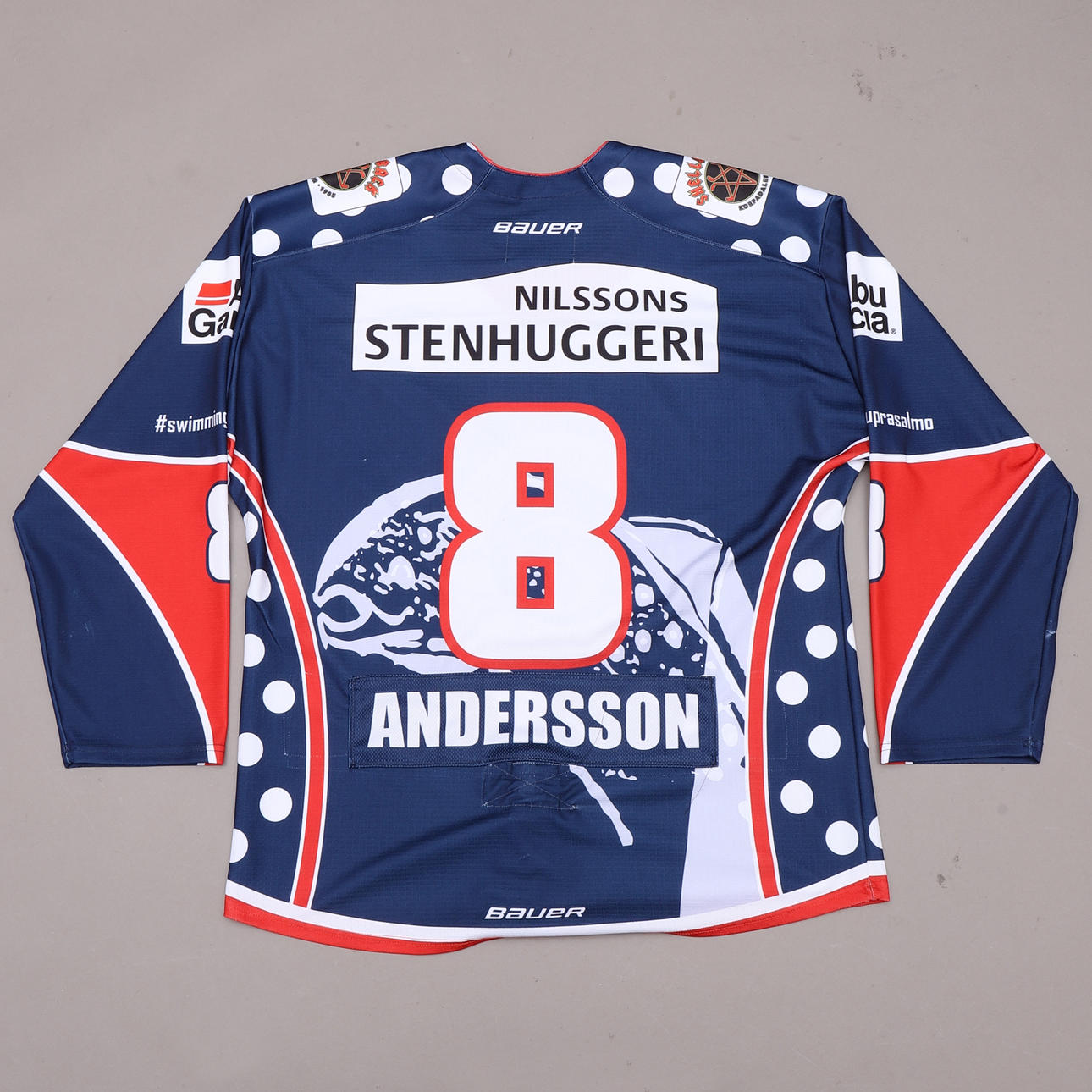 MATCH JERSEY, no. 8 Emil Andersson, Mörrum Hockey.