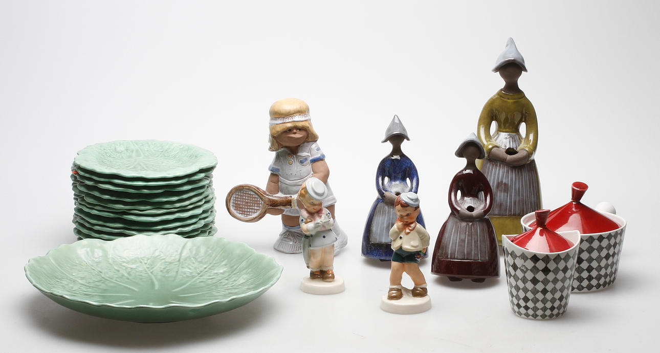 KERAMIK, 21 delar, bland annat Rörstrand, Gefle.