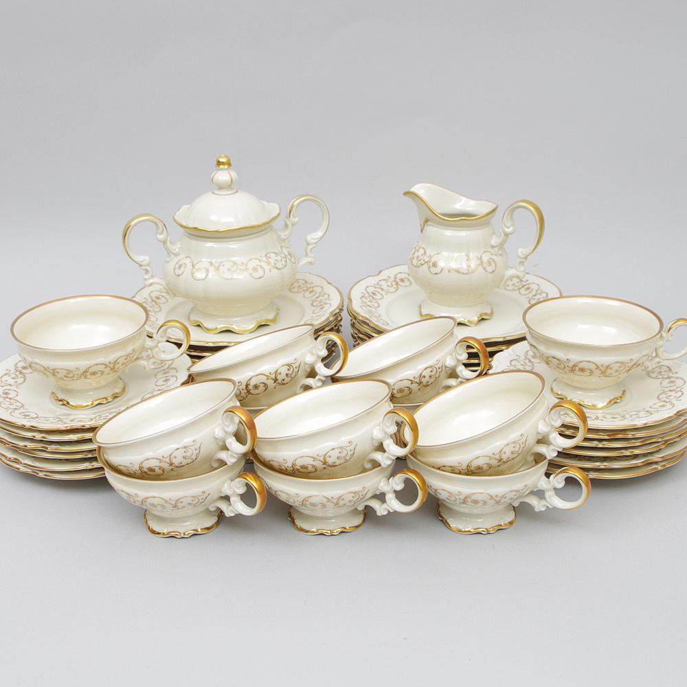 KAFFESERVIS, Hutschenreuther, dekor Hackefors.