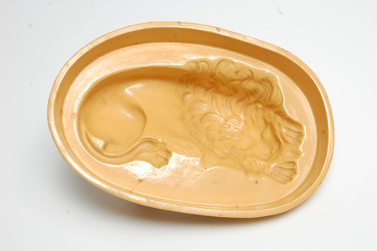 ALADÅBFORM, keramik, gul Höganäs, 1800-tal.