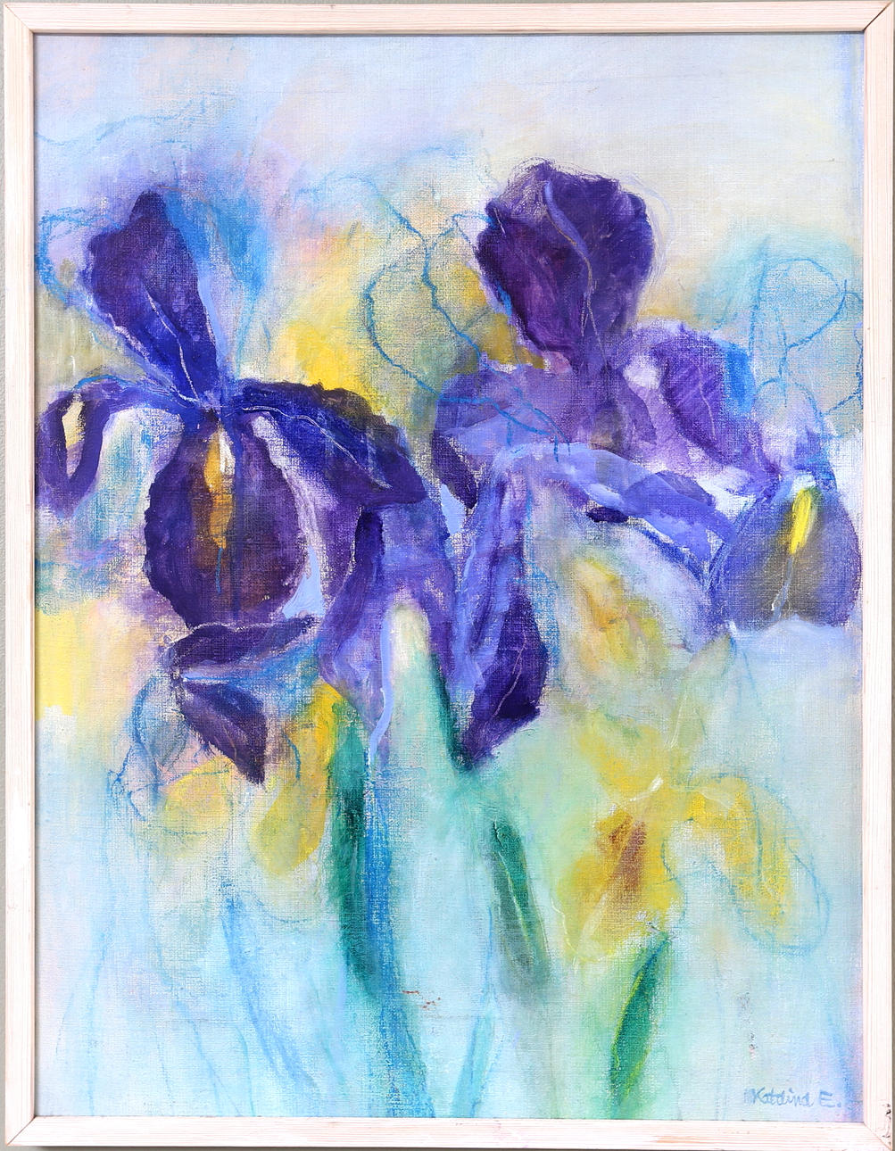 KATARINA ERIKSSON. "Vårfägring", akryl på duk, signerad Katarina Eriksson.