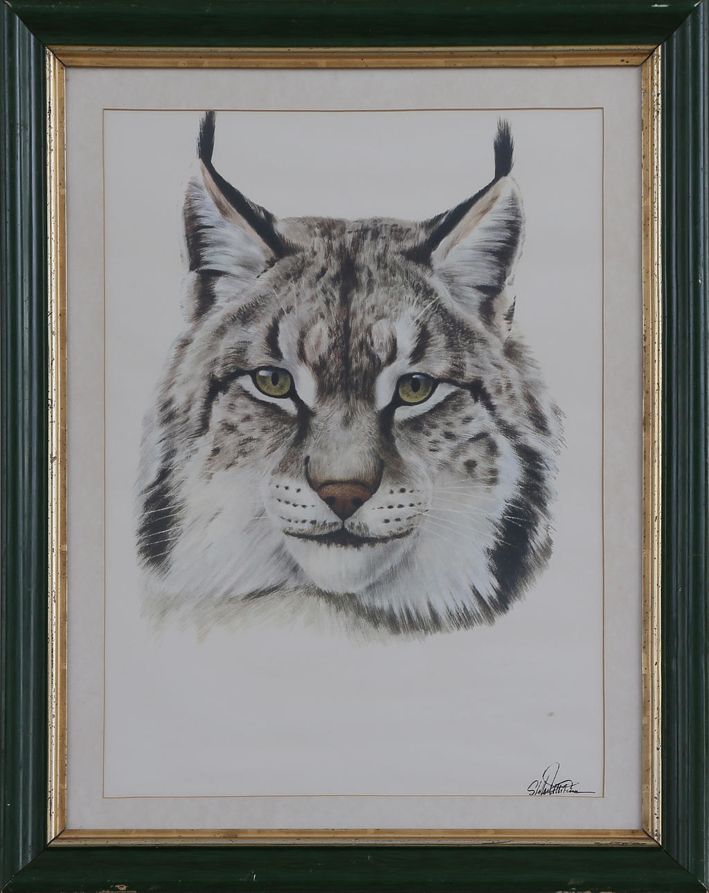 STAFFAN ULLSTRÖM. EFTER. PLANSCH med lodjur, modernt.