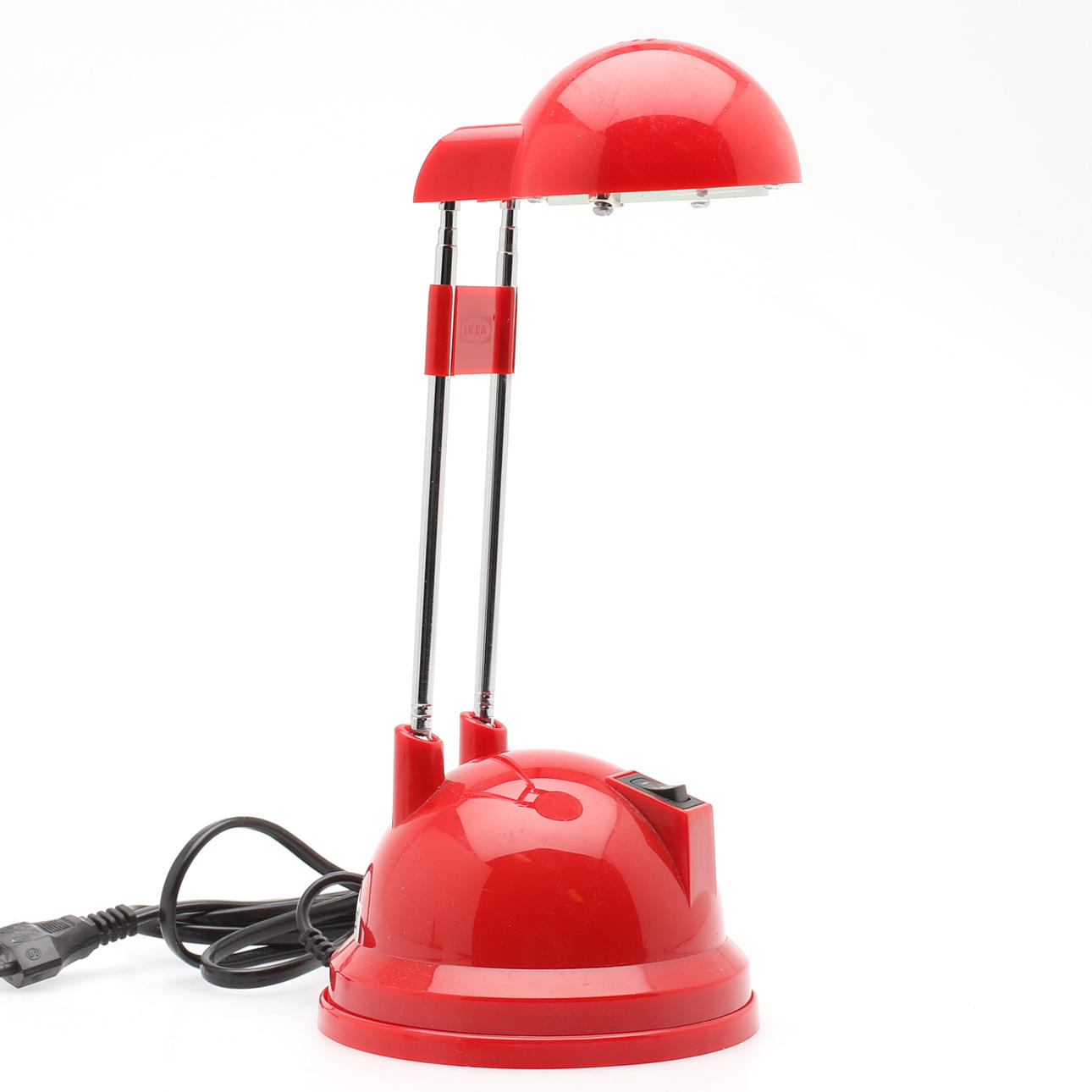 LÁMPARA DE MESA, plástico, rojo Ikea, 1980.