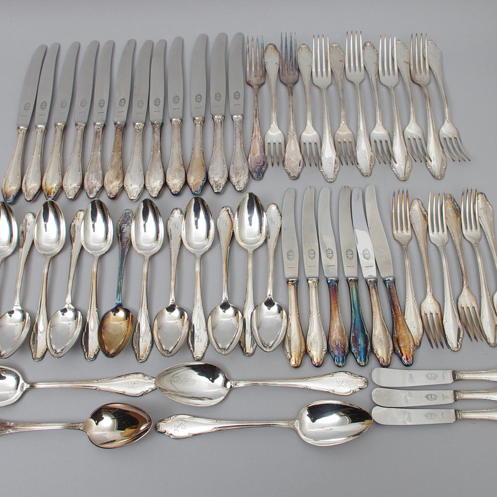 BESTICKUPPSÄTTNING, nysilver.