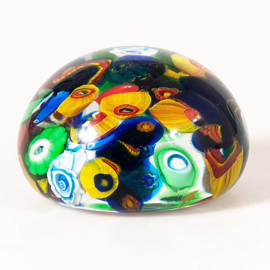 BREVPRESS. polychrome glass mass, Murano, 1970s.