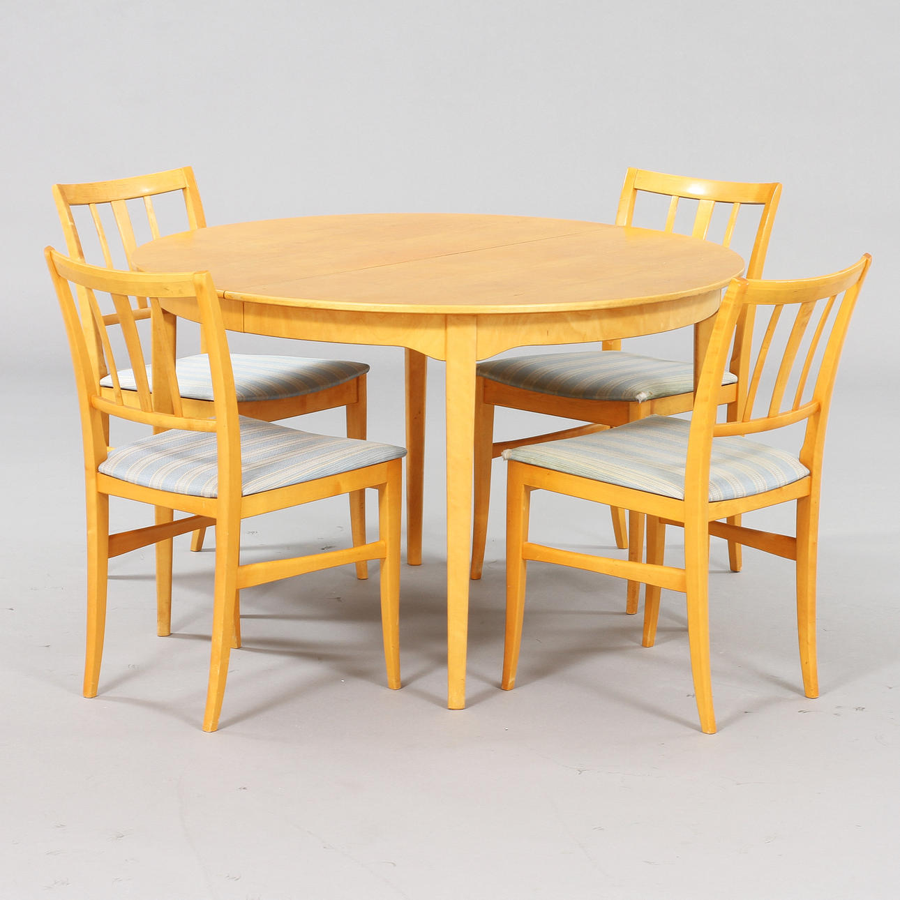 MATSALSGRUPP, "TALAVID", 7 delar, Carl Malmsten för Waggeryds möbelfabrik. Brännmärkt.