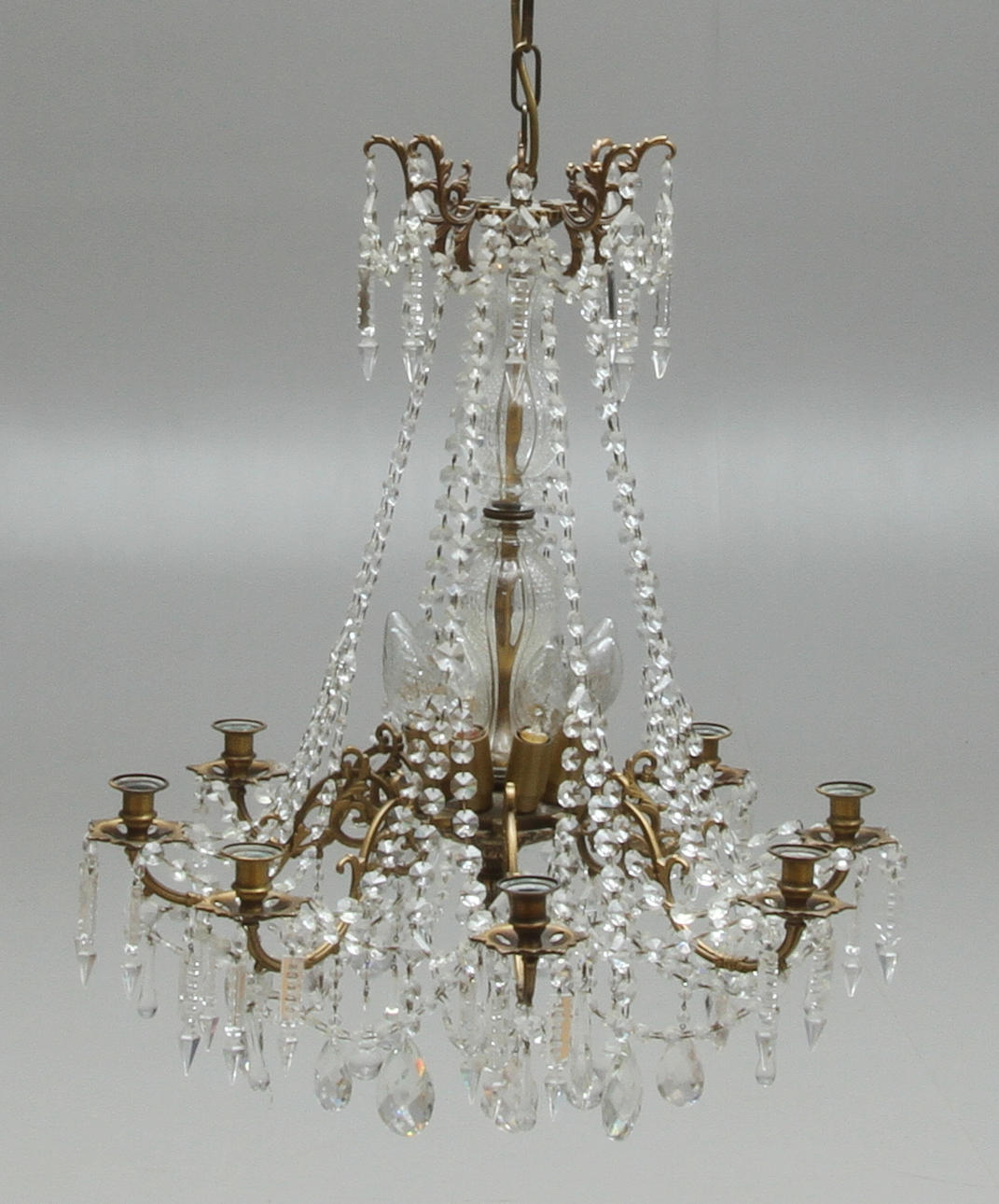 LJUSKRONA, för 8 st ljus, oscariansk stil, 1900-tal.