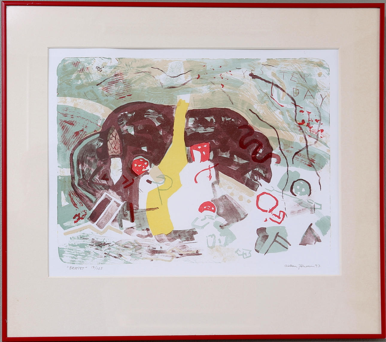 "The Crime", color scheme, signed Gittan Jönsson.