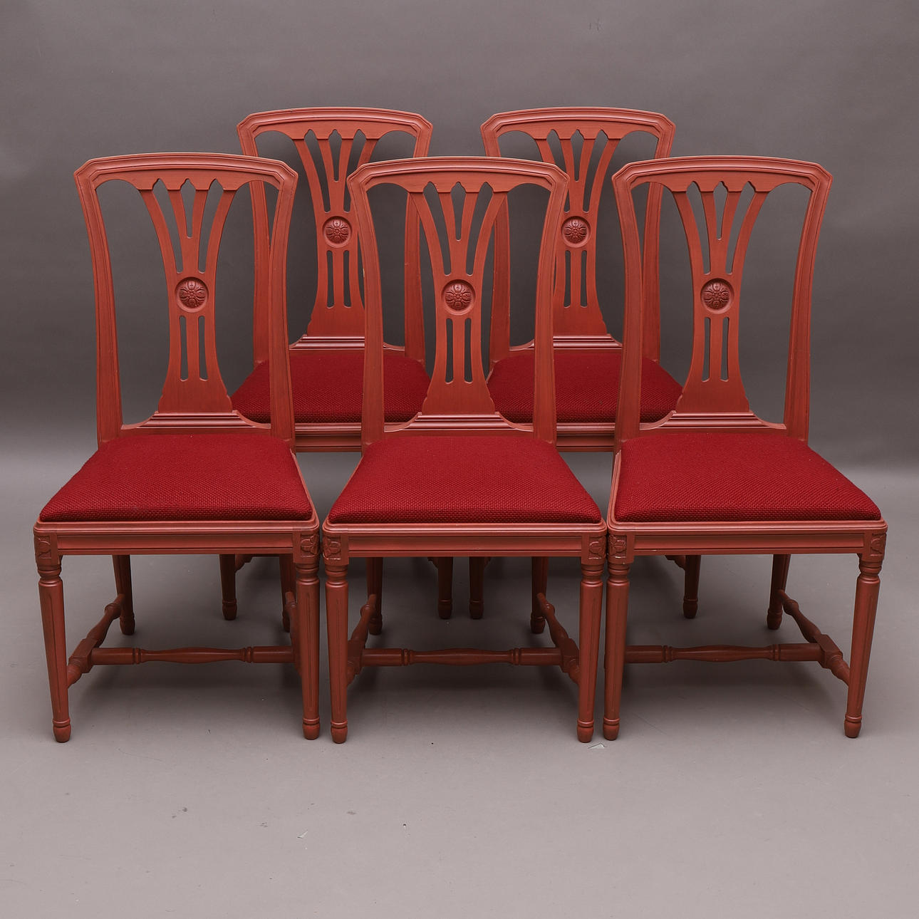 CHAIRS, 5 pcs, ''Vegeholm'', K. A. Roos, Helsingborg.