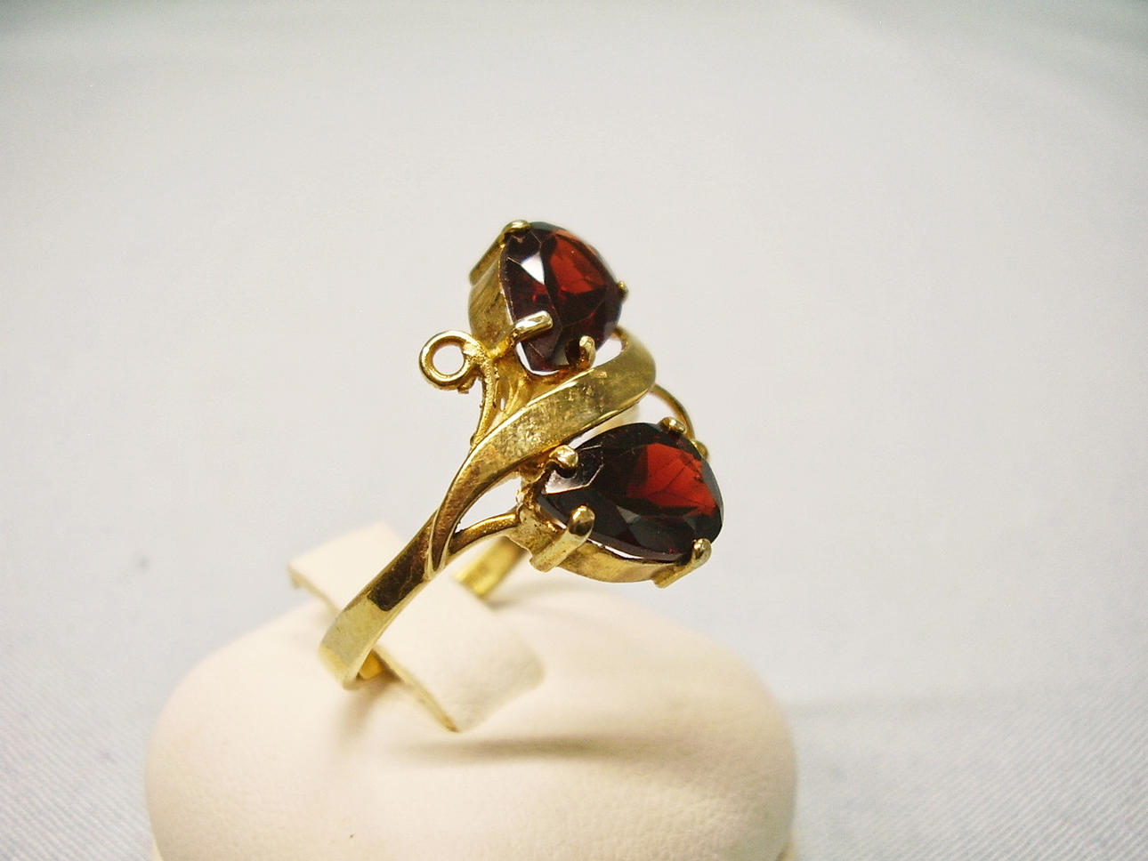 GRANAT RING SILBER 935 VERGOLDET BÖHMISCHER GRANAT.