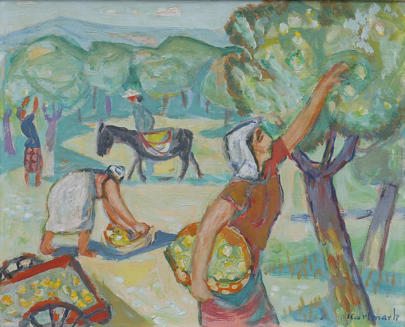 GERHARD KARLMARK. Oil on Board, signed.