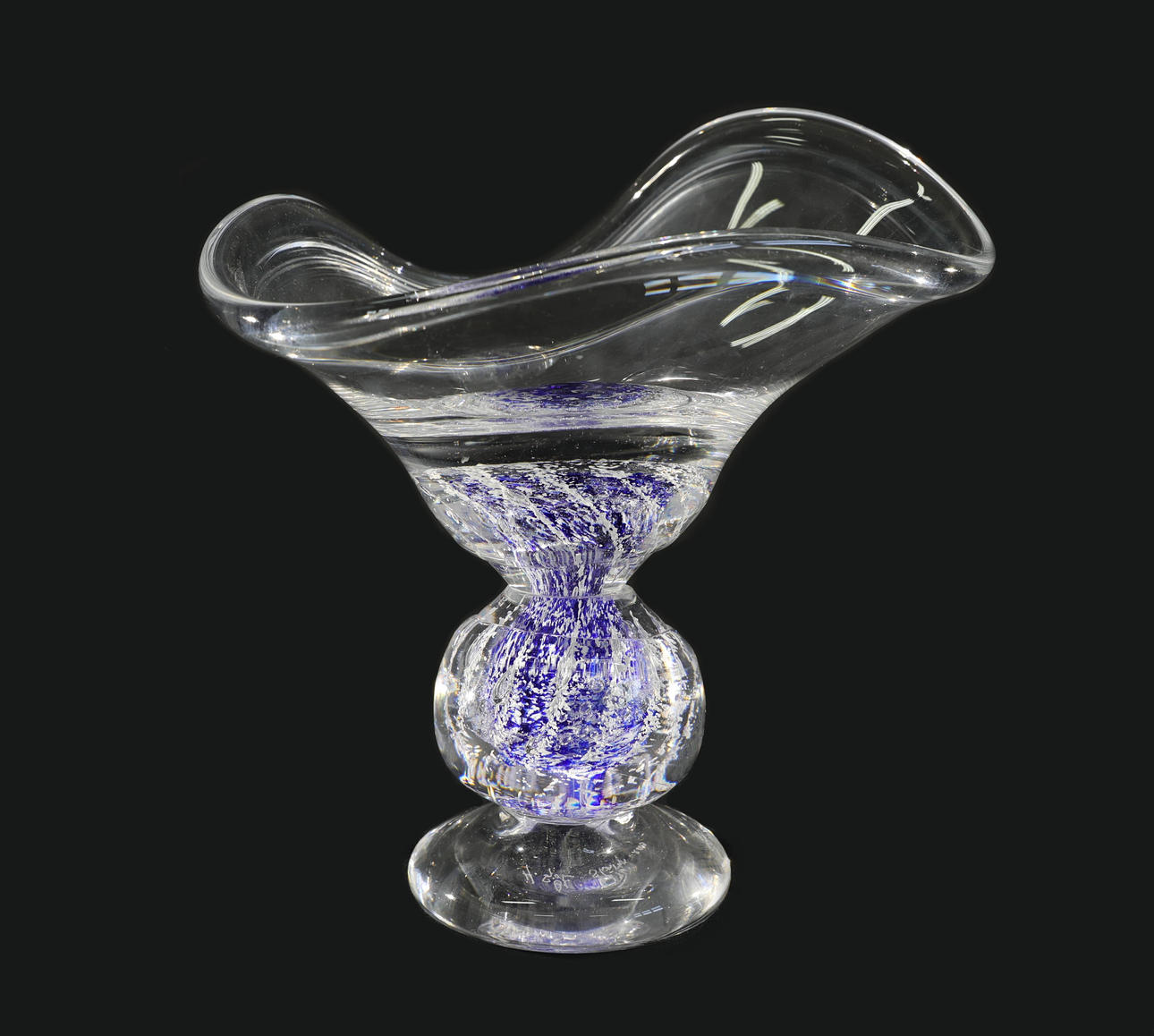 HENRIK SJÖLIN. essayskål, kunstglas, Skärså, Söderhamn.