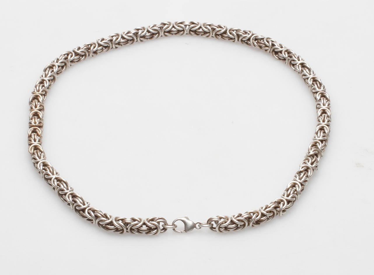 HALSKEDJA "KJESARLÄNK", SILVER, vikt ca 152 gr.