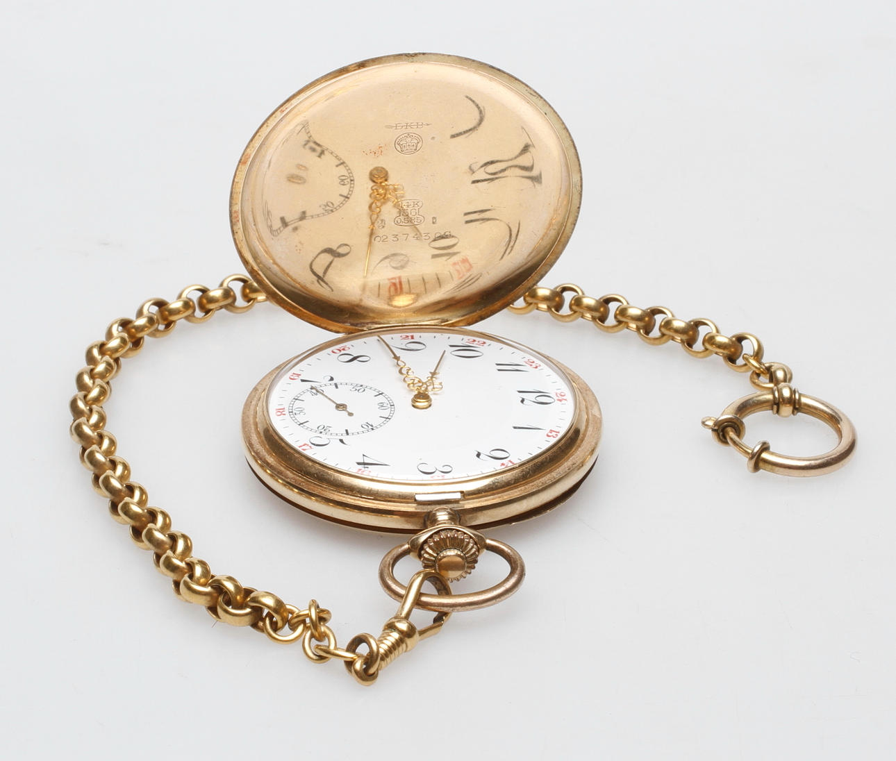 FICKUR 14K GULD, med kedja.