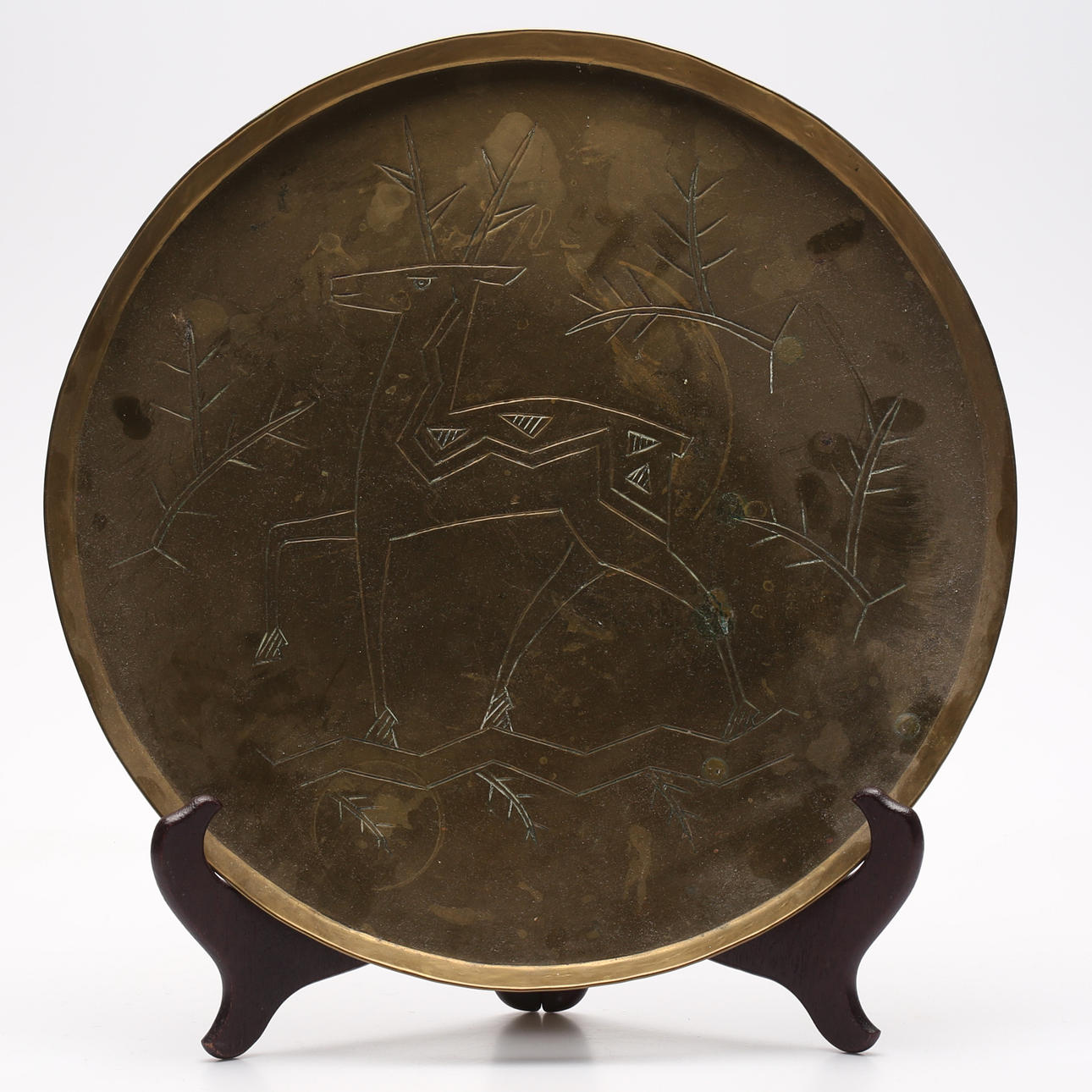 BANDEJA, latón, estilo Art deco, siglo XX.