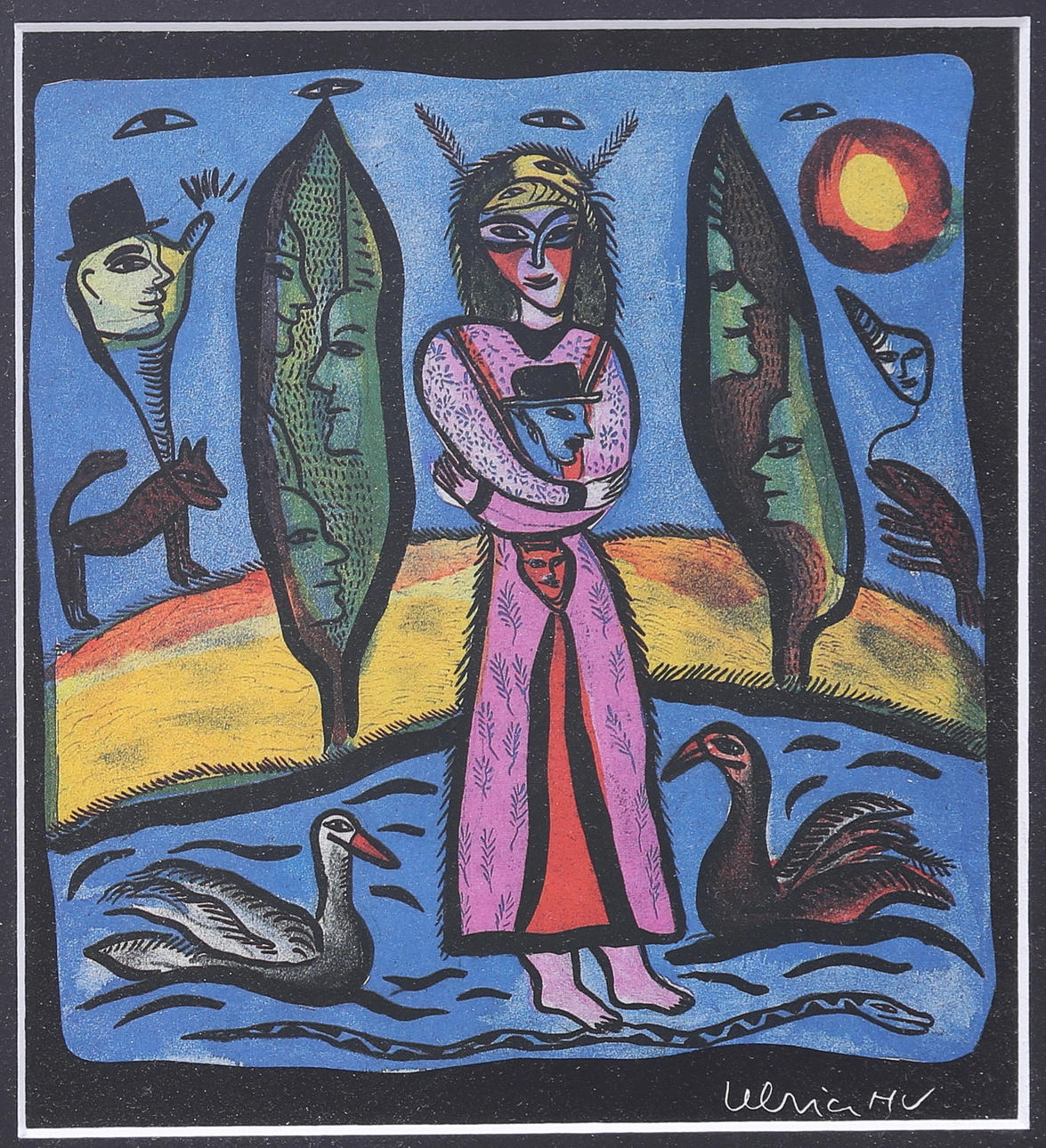 ULRICA HYDMAN VALLIEN. Tavla, tryck.