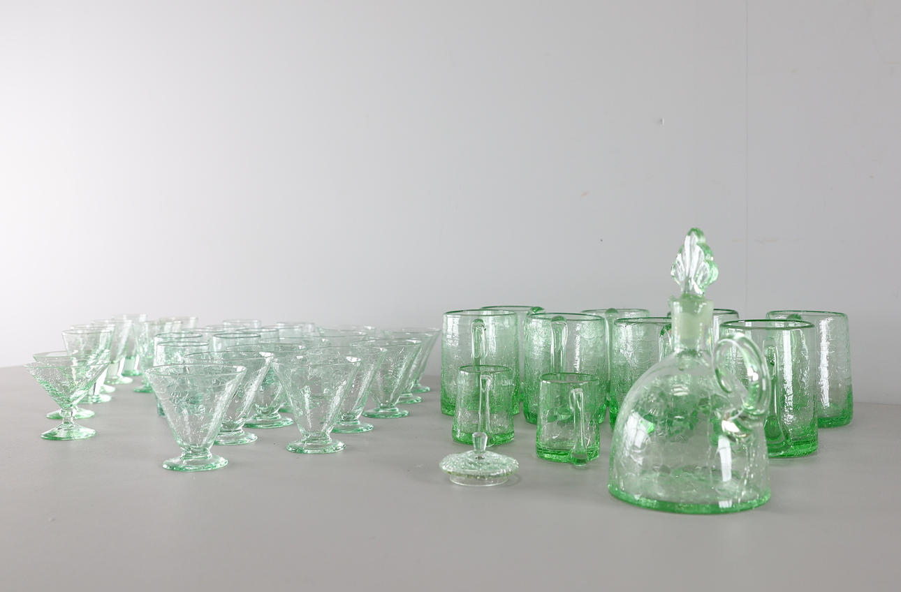 GLAS, 41 delar, Skansen, Stockholms Glasbruk.