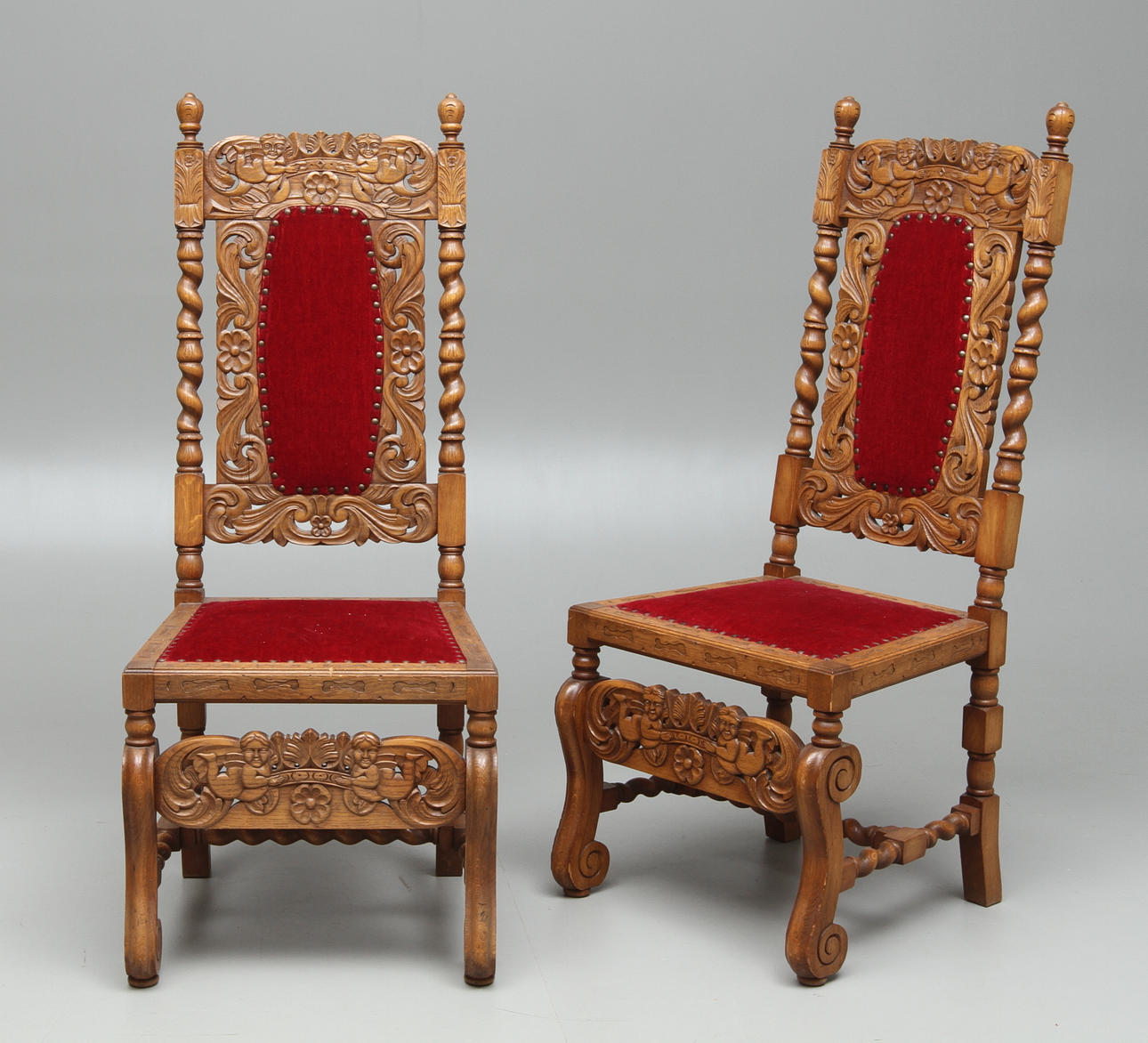 STOLAR, 1 par, barockstil, 1900-tal.